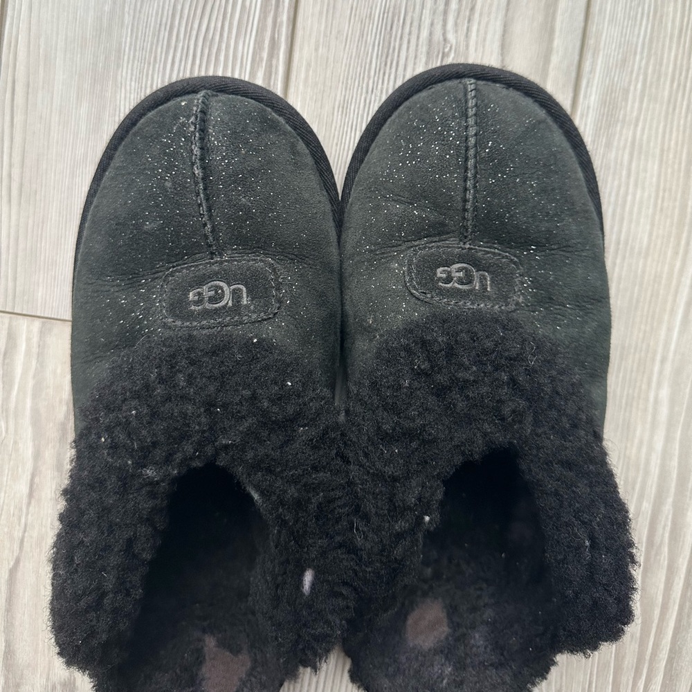 Ugg slippers black glitter